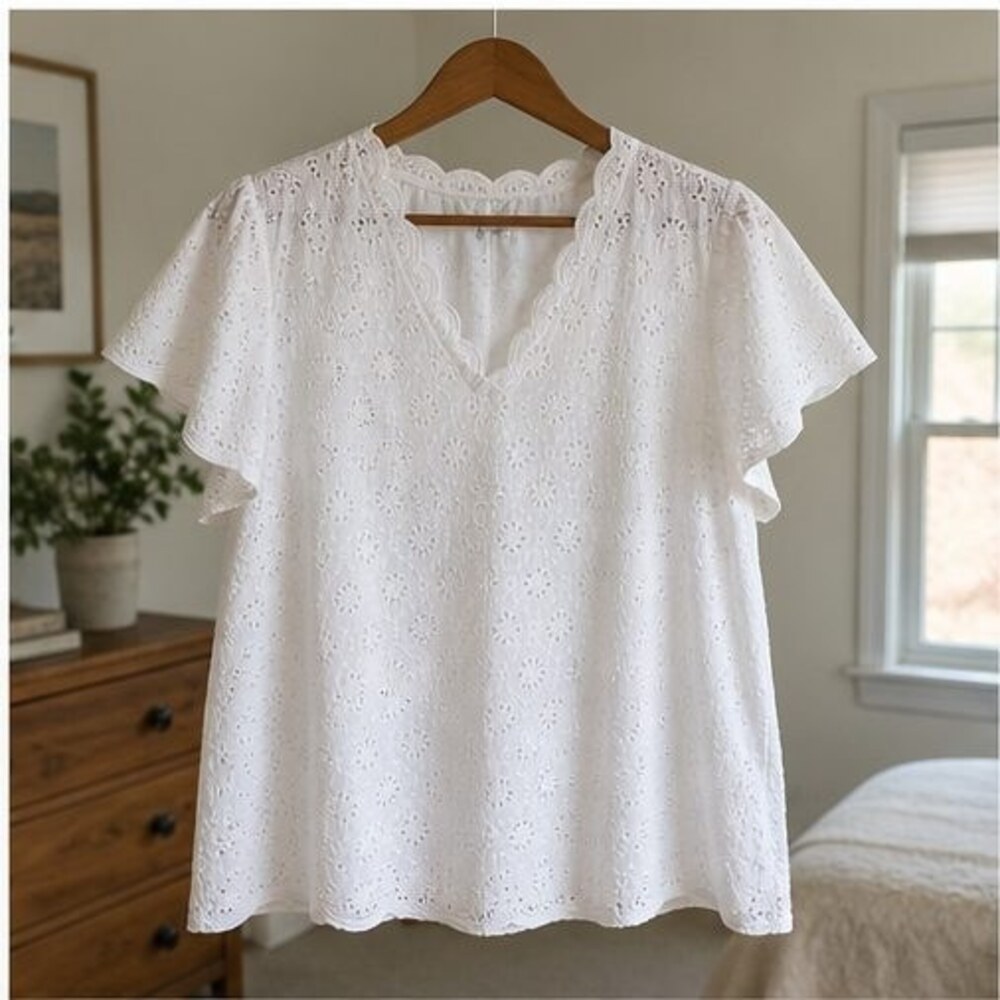 Blue Puff Sleeve Top